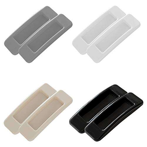 DOITOOL Door Knob Handle, 8pcs Rectangular Adhesive Auxiliary Door Window Handle Sliding Door Handle 1