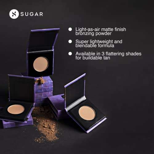 SUGAR Cosmetics - Contour De Force - Mini Bronzer - 01 Taupe Topper (Brown-Gray Matte Bronzer) - Lightweight, Contour Bronzer with Matte Finish 3