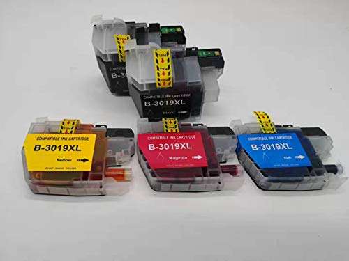 Linkjet Compatible LC3019 Ink Cartridge Replacement for Brother LC3019 LC3019XXL Ink Cartridge for Brother MFC-J5330DW MFC-J6530DW MFC-J6730DW MFC-J6930DW(2 Black,1 Cyan,1 Magenta,1 Yellow) 5-Pack 2