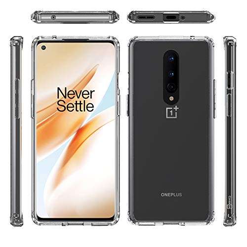 CoverON Slim TPU for OnePlus 8 Case T-Mobile, Flexible Soft Phone Cover - Clear 3