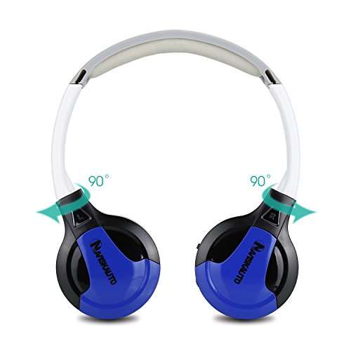 NAVISKAUTO On-ear Headphone Headset Over-Ear Headphones 3.5mm with Volume Control and Built-in IR Receiver -Blue 5