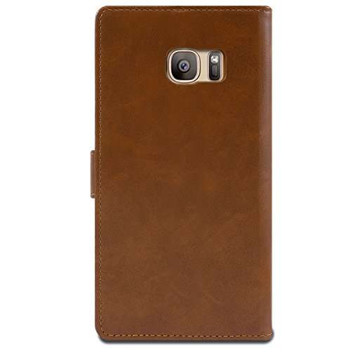 GOOSPERY Rich Wallet for Samsung Galaxy S7 Edge Case (2016) Extra Card Slots Leather Flip Cover (Hot Pink) 3