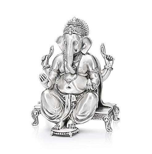 Shaze Ganesha On Aasan ST Resin Idol- silver 2