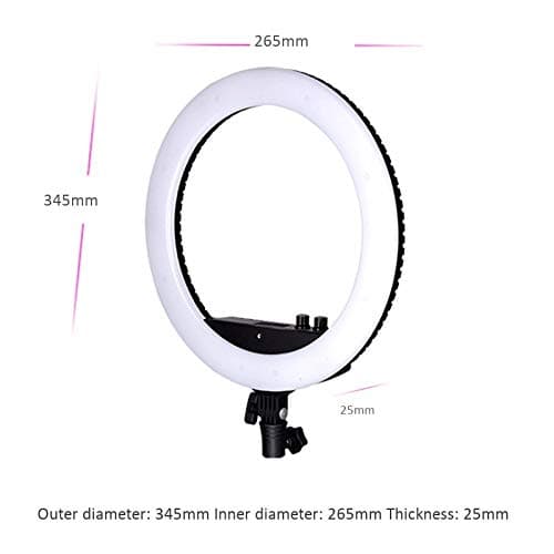 13.5" LED Ring Light with Tripod Stand and Phone Holder for Selfie,Live Streaming & YouTube Video, Dimmable Desk Makeup Ring Light for Photography, Shooting with 3 Light Modes and 10 Brightness Level 6