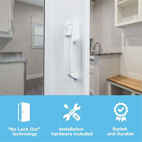 Wright Products - Tie Down Push Button Door Latch for Screen and Storm Doors, White 6