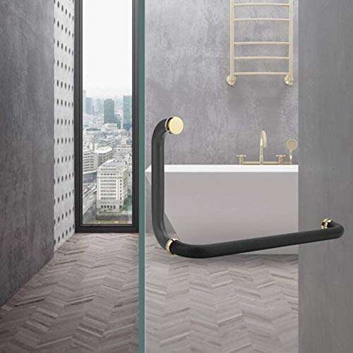 Dpprdl Bathroom Shower Door Pull Push Handle, Shower Door Handle for Glass Door Single Door Inside and Outside Handle Set 1