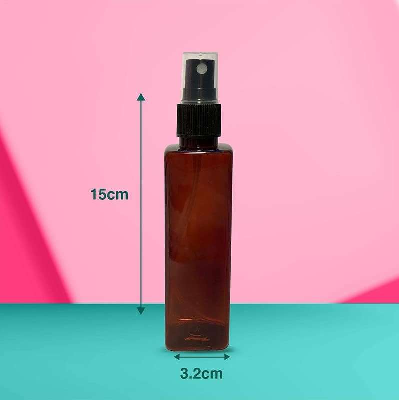 HARRODS Refillable Transparent Spray Empty Bottle for Home, Office, Car, Travel & Cleaning, Sanitizer Spray Bottles | Oil Bottle I Room Spray | 100ml (Pack of 10) 6