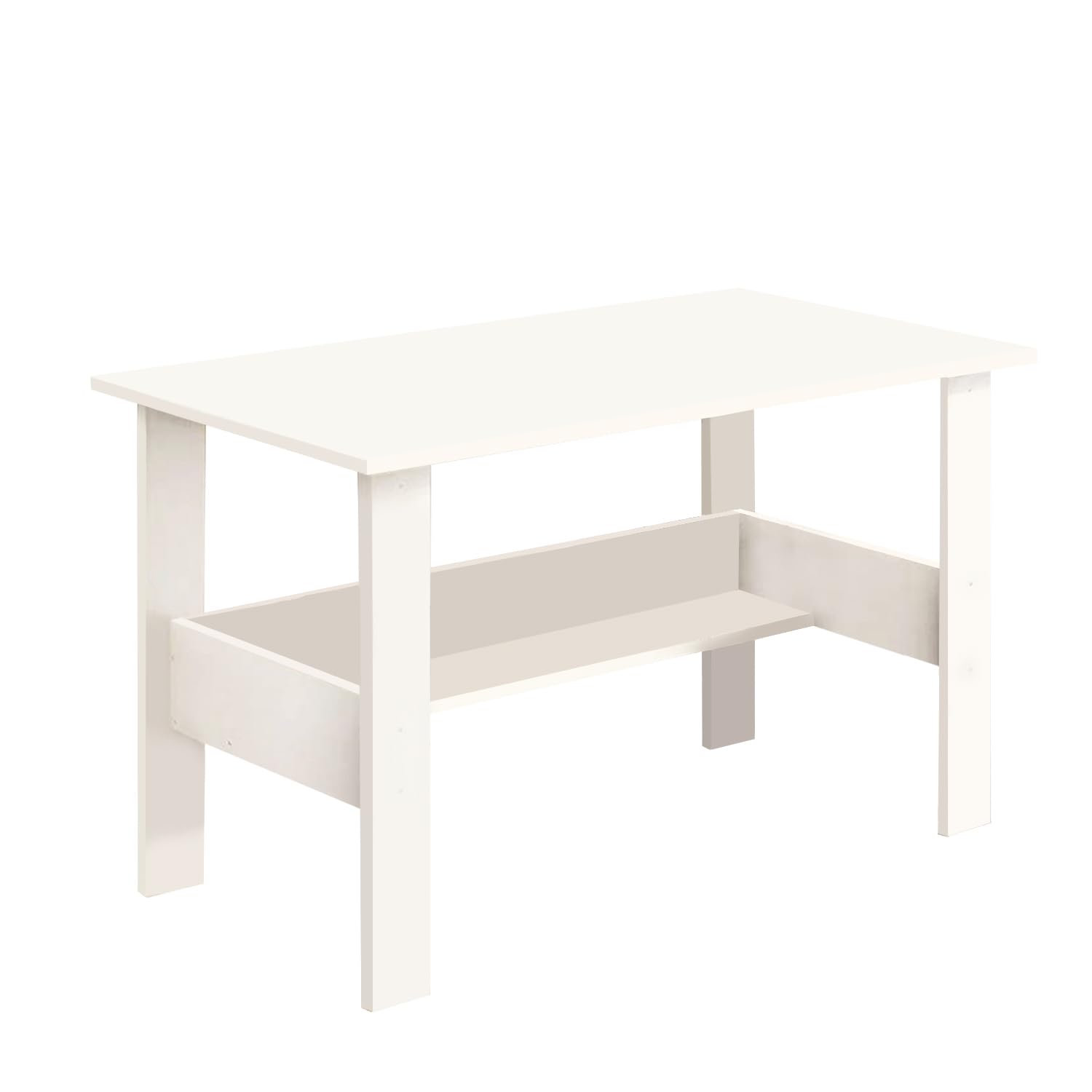 Lukzer Engineered Wood Computer Desk with One Tier Shelves | ST-004/White | Laptop Study Table for Office Home Workstation Writing Modern Desk (90 x 50 x 75 cm) 5