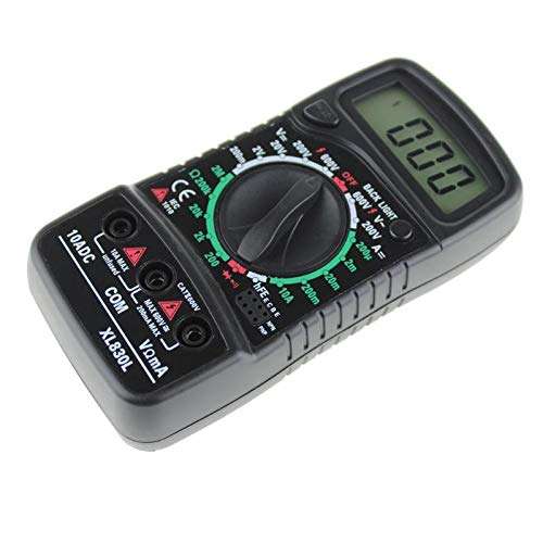 TenYua Handheld LCD Digital Multimeter 1999 XL830L AC/DC Voltage Amp Current Resistance Tester Blue Backlight Meter 3
