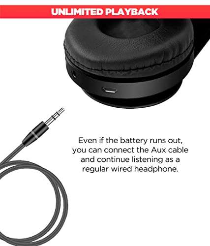 Macmerise Face Focus Deadpool Wireless Bluetooth On Ear Headphones with Mic (Multicolour) 6