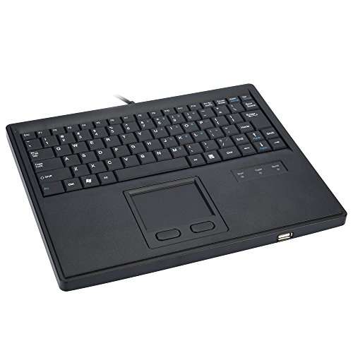 M MC Saite Wired Keyboard with Touchpad - 819 Portable Scissors Foot Structure - USB Port with 1 Hubs 2