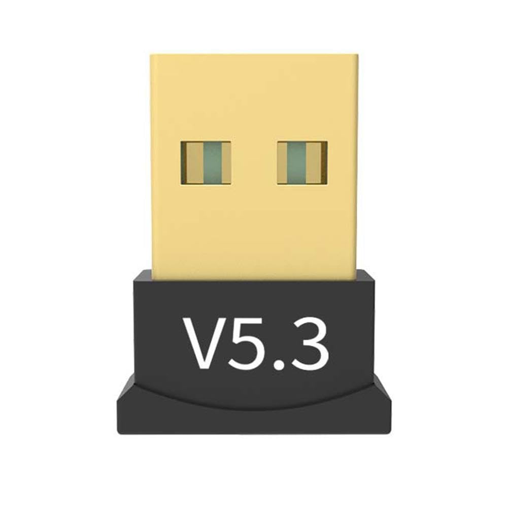 Bluetooth 5.3 USB Adapter for PC and Laptop,Mini Plug & Play Dongle Receiver/Transmitter,Bluetooth Wireless Bluetooth Receiver for Desktop,Laptop,Speaker,Mouse,Keyboard,Headphones Support Windows 1