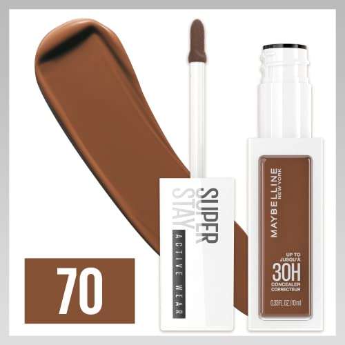 Maybelline Super Stay Liquid Concealer Makeup, Full Coverage Concealer, Up to 30 Hour Wear, Transfer Resistant, Natural Matte Finish, Oil-free, Available in 16 Shades, 70, 1 Count 3