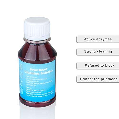 TBTeek Inkjet Print Head Cleaner for 902 564XL Ink Cartridges Work with Officejet 6968 6978 4620 Photosmart 5520 6510 6520 7520 7510 7525 DeskJet 3520 3522 Printer Cleaning Kit - 100 ml 2