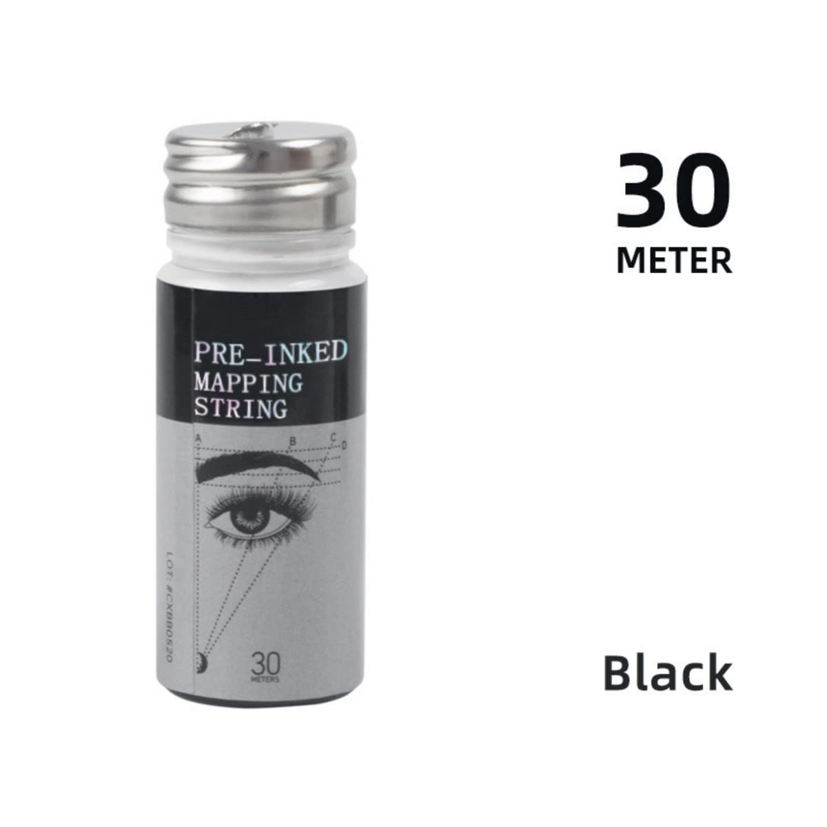 30M Length Pre-inked Mapping String Microblading Mapping Tread Measuring Positioning Tools for Eyebrow, lip Permanent Makeup (White) 4