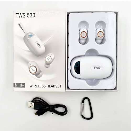 Wireless Earbuds For iPod Nano (7th generation) with Immersive Sound True 5.0 Bluetooth in-Ear Headphones - includes 2000mAh Charging Case - Stereo Calls Touch Control IPX7 Sweatproof Deep Bass 3