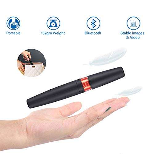 pTron Glam Plus Bluetooth Extendable Selfie Stick with Tripod Stand, Wireless Remote, 73cm Extended Length, Compatible with 6-8cm Width Phones & Replaceable Battery - (Black & Red) 5