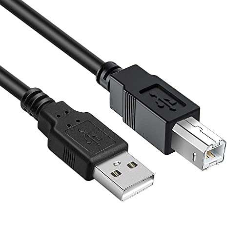 Ruhza 5 Meter USB Printer Cable, USB A to Male To USB B 2.0 Cable Cord Compatible with Printers, Scanner Compatible With D-ell, H-P, Ep-son, Can-on, Xe-rox, Sams0ng, Ep-son-16.4 Feet