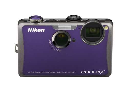Nikon Coolpix S1100pj 14 MP Digital Camera with 5x Wide Angle Optical Vibration Reduction (VR) Zoom and 3-Inch LCD and Built-in Projector (Violet) 5