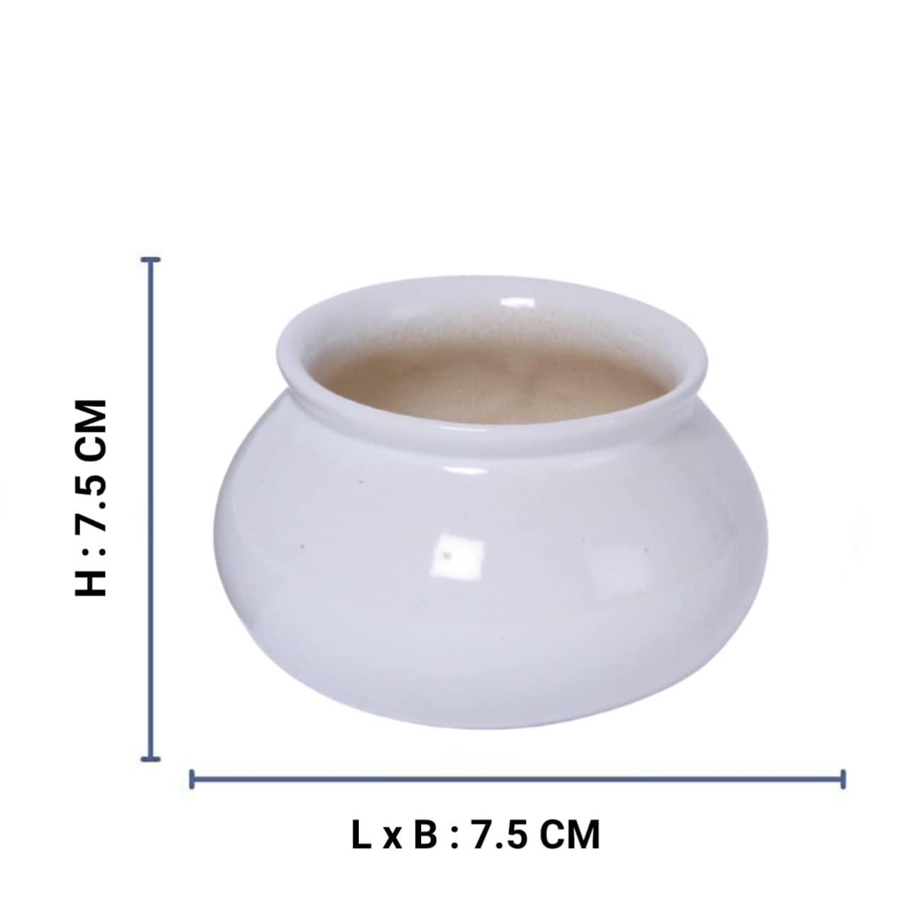 The Mug factory Original Ceramic Boat Shaped Planter, Grass Printed Container & Vase, White Color, Size ( L 22 cm x H 9 cm x B 11 cm), Pack of 1 6