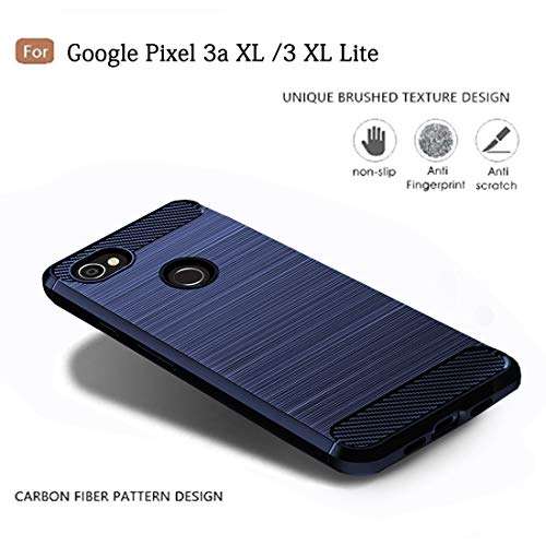 Sucnakp for Pixel 3a XL Case,Google Pixel 3a XL TPU Shock Absorption Cell Phone Cases Technology Raised Bezels Protective Cover for Pixel 3 a XL Phone（TPU Blue） 4