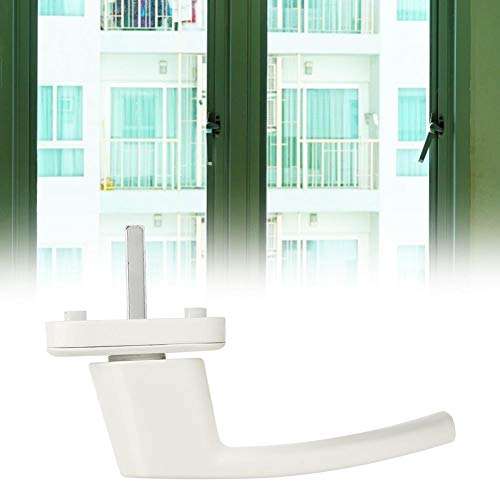 Home Window Handle, Home Hardware Accessories White Door Handle, for Home Plastic Window Flat Opening Door Steel Door 2