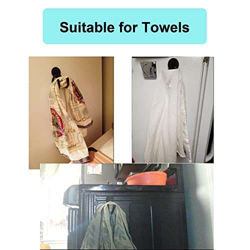 YYST Mini Magnetic Towel Hook Towel Hanger Rack for Kitchen Dish Towels, Hand Towels, Sports Sweat Towels, Gym Towels, etc. Not for Bath Towels - Hold up to 0.5 Lb- No Towels Included (1) 4
