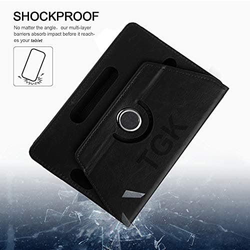 TGK Rotating Cover for Sony Xperia Z2 4G LTE Tablet 10.1-Inch (Black) 360 Degree Leather Rotary Swivel Stand Case 5