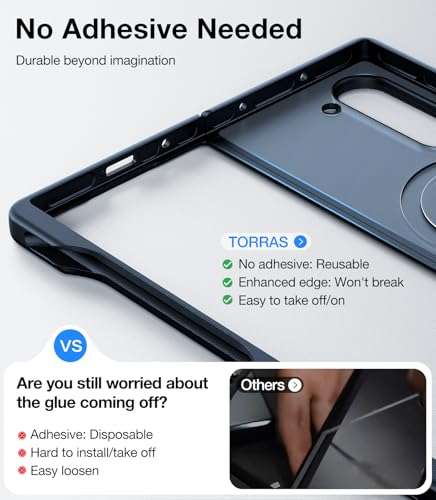 TORRAS Shockproof Galaxy S20 Case 6.2 Inch, [4X Military Drop Protection] Translucent Matte Hard Back with Soft Edge Slim Case Compatible for Samsung Galaxy S20 Case ，Matte Black 6