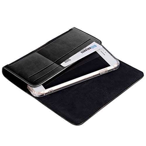 for Galaxy S23 5G Holster Case, BECPLT Nylon Galaxy S22 5G Belt Clip Pouch Holster Case Cell Phone Carrying Pouch for Samsung Galaxy S21 S20 S10 S9 S8 S7 Edge A10e Google Pixel 5 4a 4 3 (Black) 2