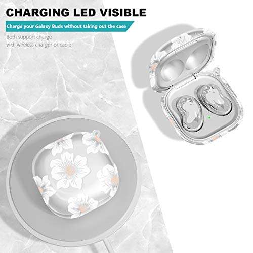 Galaxy Buds 2/Pro/Live Case - Soft Shockproof Protective Case Cover Skin with Keychain 3