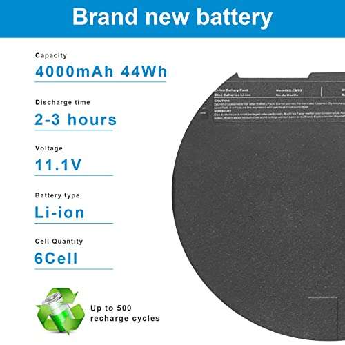 INC CM03XL MR03 Battery for HP EliteBook 740 745 750 755 840 845 850 855 Series,HP ZBook 14 15u, Fits P/N: HSTNN-DB4Q HSTNN-L11C-5 HSTNN-LB4R 717376-001 CM03 CM03050XL Notebook Laptop Battery 3