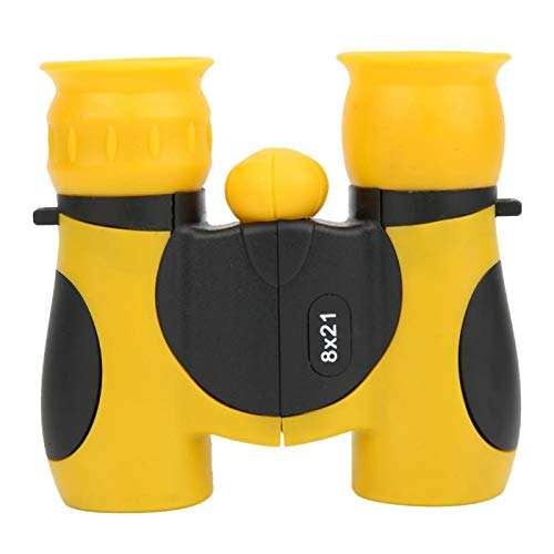 DAUERHAFT Children Binoculars Rubber + Metal with Horn Eye Mask Children Binocular Telescope Wonderful Gift for Your Kids Help Expand The Childs Horizons(Yellow) 1