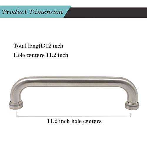 Stainless Steel Barn Door Handle 11.2 inch Hole Centers Stain Nickel Sliding Door Handles Gate Handles Flush Door Pulls 2