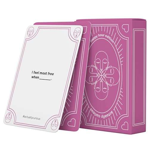 Actually Curious Happy Hour Edition! Icebreaker Card Game for Adults, Couples & Family, Fun Date Night & Party Game, Bachelorette & Romantic Gift 1