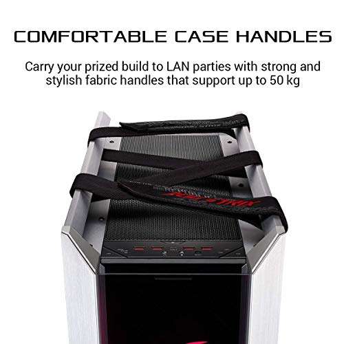 ASUS ROG Strix Helios GX601 White Edition RGB Mid-Tower Computer Case for ATX/EATX Motherboards with Tempered Glass, Aluminum Frame, GPU Braces, 420mm Radiator Support and Aura Sync 6