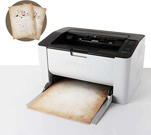 100 Sheets of Parchment Paper for Writing printing, Old Looking Vintage Design Stationery Vintage Letter Writing Paper for Invitation, Letter, Resume, Art, Double Sided 5