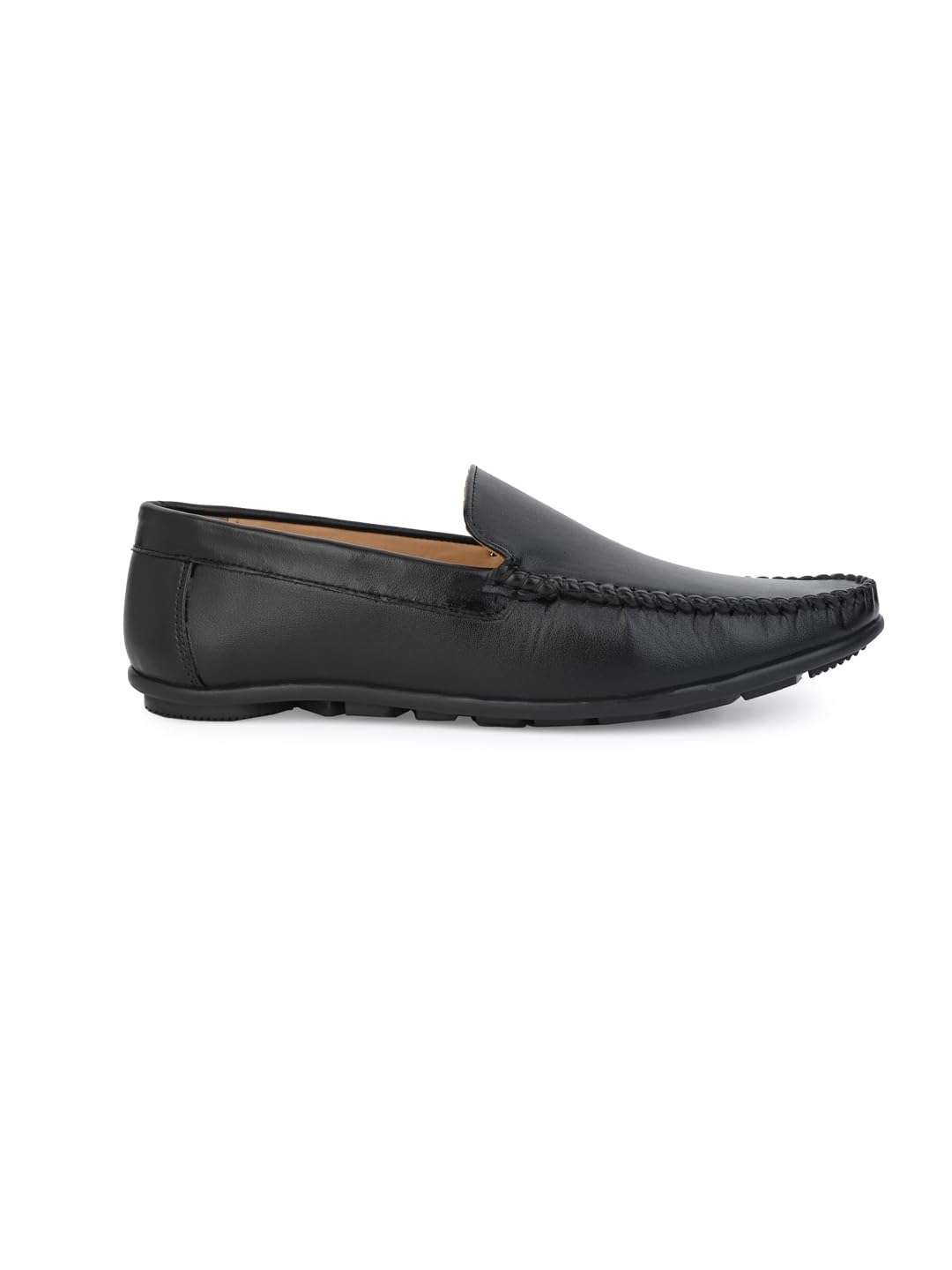 ALBERTO TORRESI Stylish Synthetic Loafers for Men - Comfortable for Casual Wear, Durable and Lightweight Shoe Black 3