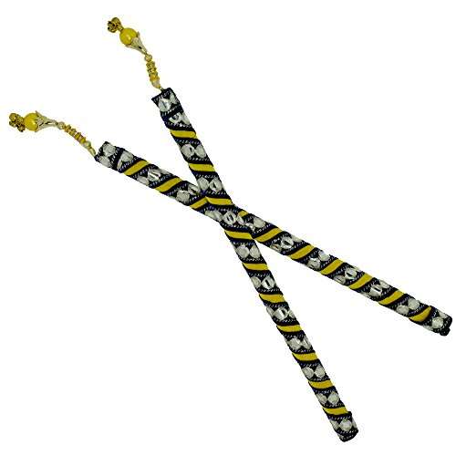 Emazing Deals Dandiya Sticks 14" Set of 2 Pairs (4 Sticks) for Navratri Celebrations Wooden Decorative Dandia Stick for Garba 3