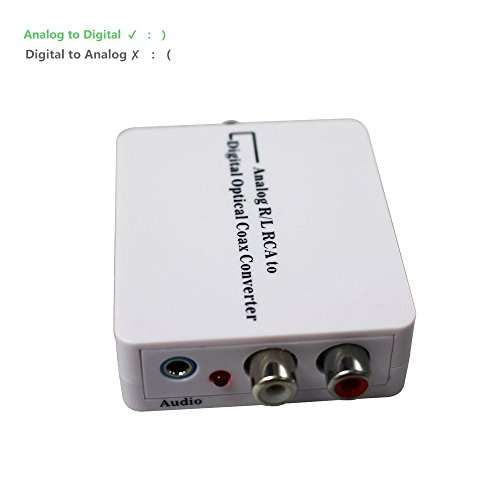 Analog to Digital Optical Toslink Coaxial Audio Converter Adapter(White) 4