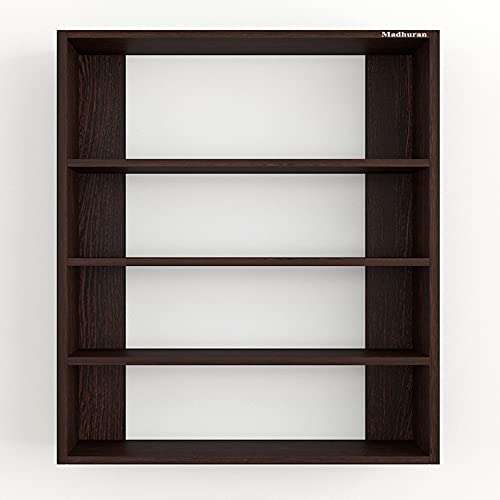 Madhuran Engineering Wood Home Shelf Multipurpose Kitchen Display Storage Rack Cabinet Wenge 5