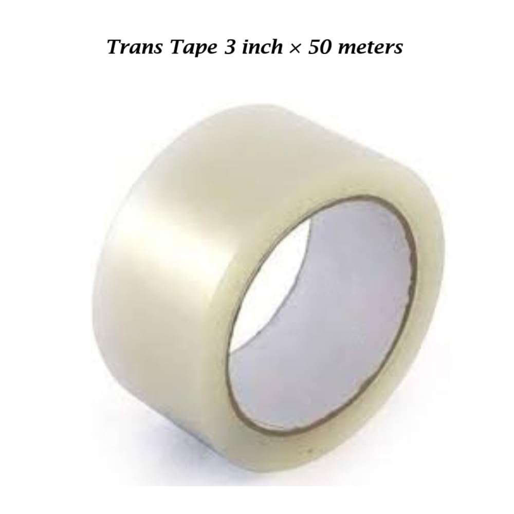 Packing Tape Transparent, 3 Inch × 50 Meter, Pack of 2 | Heavy Duty Strong Adhesive Cello Tape for Carton Sealing, Packaging, Shipping, E-Commerce, Office & Home Use 3