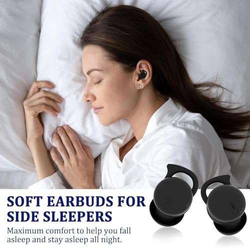 Hulaed Invisible Sleep Headphones,Sleep Earbuds for Side Sleepers,Comfortable Noise Blocking Headphones for Sleeping 2
