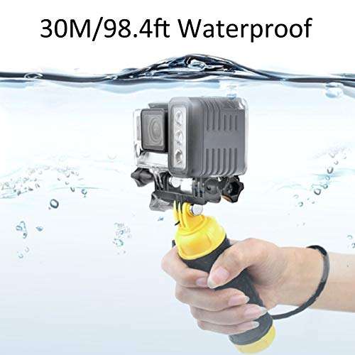 Underwater Video Light, 98ft(30m) Diving Light 3 Brightness Dimmable Waterproof LED Video Fill Night Light for GOPRO Hero 4/3+/3/2/1/sj4000/sj5000/sj6000/for Xiaomi Yi 2