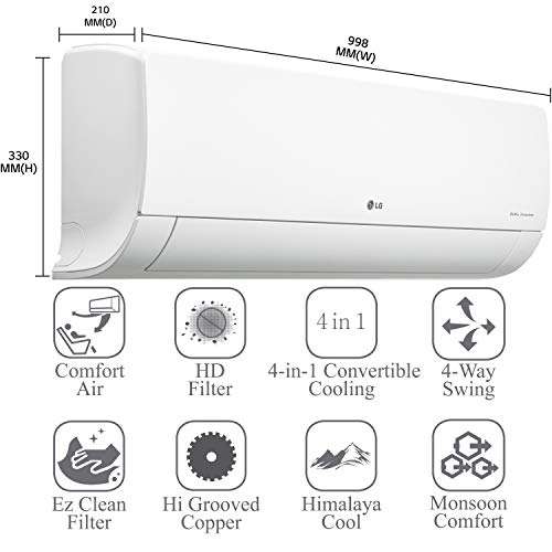 LG 1.5 Ton 5 Star Inverter Split AC (Copper, LS-Q18KNZA, White) 3