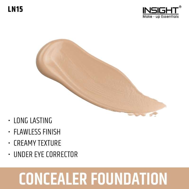 INSIGHT Cosmetics Matte Concealer Foundation For All Skin Types Powder|Waterproof Full Coverage Long Lasting|Light Oil Free Face Makeup| 20Ml, Fd22-Ln15 3