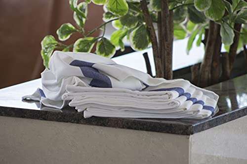 Amazon brand - Umi Herringbone Kitchen Dish Towels(16"x26",4-Pack, Blue) 6