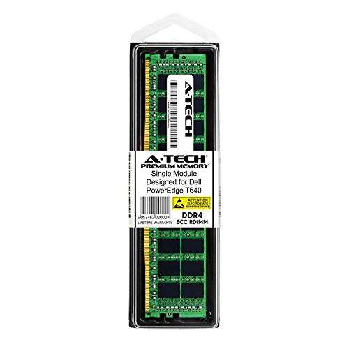 A-Tech 16GB Module for Dell PowerEdge T640 - DDR4 PC4-21300 2666Mhz ECC Registered RDIMM 2Rx4 - Server Specific Memory Ram (AT316659SRV-X1R3) 2