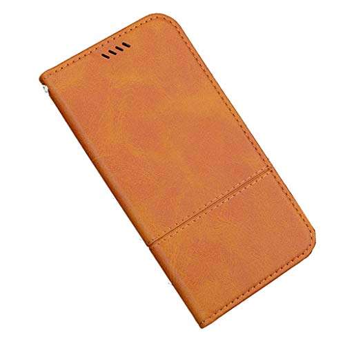Acase mall Galaxy A01 Core/M01 Core PU Leather Wallet Case Galaxy A01 Core case Simple Wallet Cover with Card Holder Vegan Leather Case Retro PU Leather Flip Case, Galaxy A01 Core/M01 Core Khaki 2