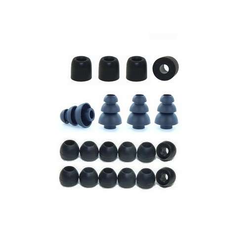 Earphones Plus Extra Small Brand Replacement Earphone Tips Custom fit Assortment: Memory Foam Earbuds, Triple Flange Ear Tips, and Standard Replacement Ear Cushions